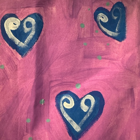 VTG Wearable Art NYC SilkScapes HandPainted Pop-Art Colorful Hearts Vest Silk - Picture 13 of 16